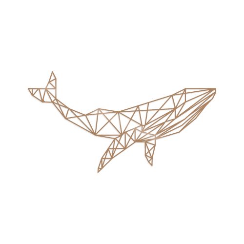 Wallity Metalna zidna dekoracija, Whale 1 - Copper slika 2