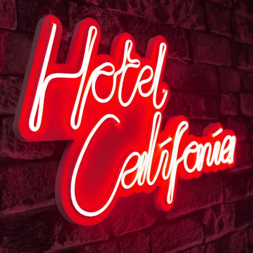 Hotel California - Crvena dekorativna plastična LED rasveta slika 1