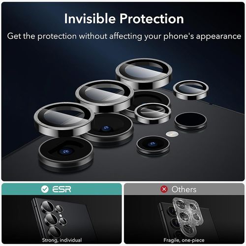 ESR – Zaštita leće kamere kaljena stakla za Samsung Galaxy S24 Ultra – crno slika 5