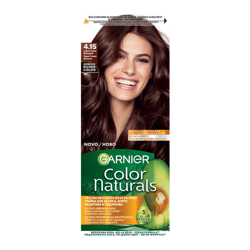 Garnier Color Naturals 4.15 boja za kosu ledeni tamni mahagoni slika 1