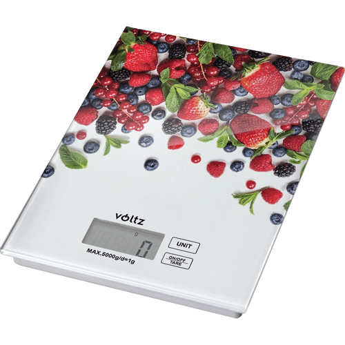  Voltz kuhinjska vaga V51651E digitalna - deco 2/ bela - šumsko voće slika 1