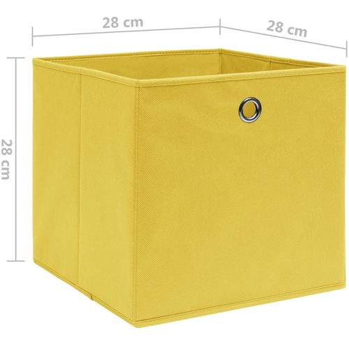 Kutije za pohranu od netkane tkanine 10 kom 28x28x28 cm žute slika 12