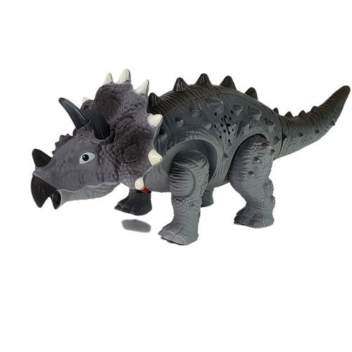 Dinosaur Triceratops na baterije, sivi slika 3