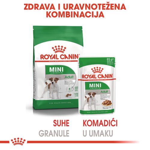 ROYAL CANIN SHN Mini adult vrećica za psa, potpuna hrana za odrasle pse malih pasmina (od 1 do 10 kg) od 10 mjeseci do 12 godina starosti, 12x85 g slika 2