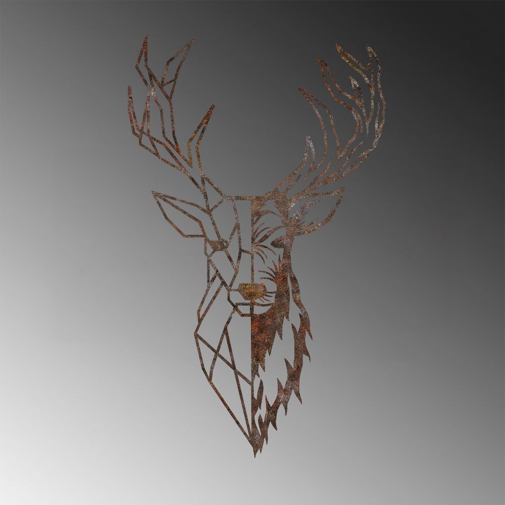 Decorative metal wall accessory Rusty Deer 3, colour: antiquation slika 6