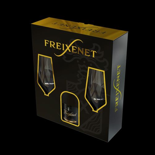 Freixenet Cordon Negro 0,75l poklon kutija+2 čaše slika 1