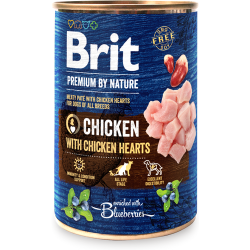 Brit PN Dog konzerva piletina sa srcima 6 x 400 g slika 1