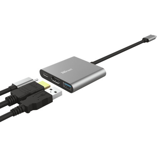 Adapter TRUST DALYX USBC/3in1/Aluminjum/siva slika 1