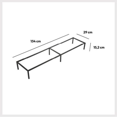 FIVE STALAK 134X29X15,2CM METAL CRNA 173611 slika 2