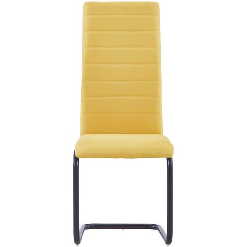 Konzolne blagovaonske stolice od tkanine 2 kom žute slika 3
