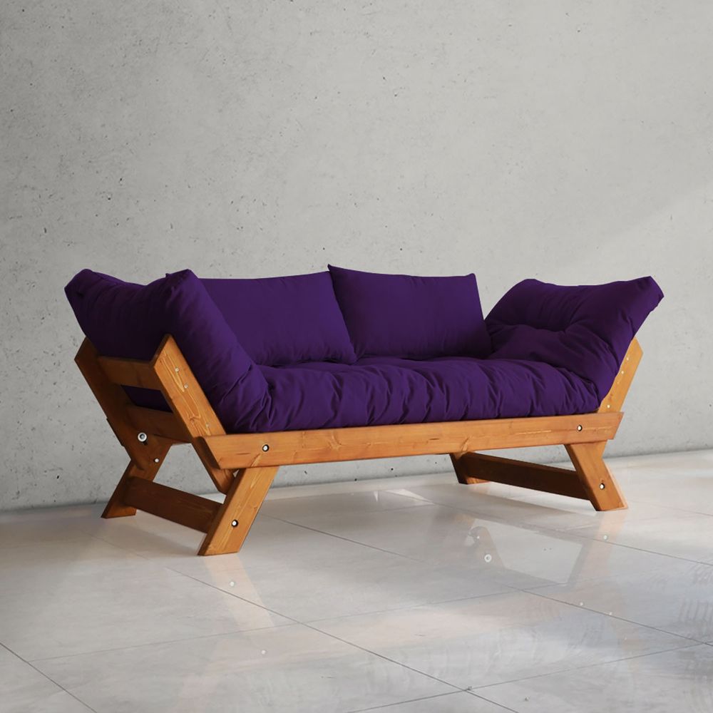 Dvosjed sofa CPT8127-210 - boje: Teak, Purple Garden slika 1