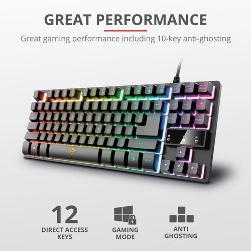 Trust GXT833 metal tastatura Thado TKL RGB slika 2