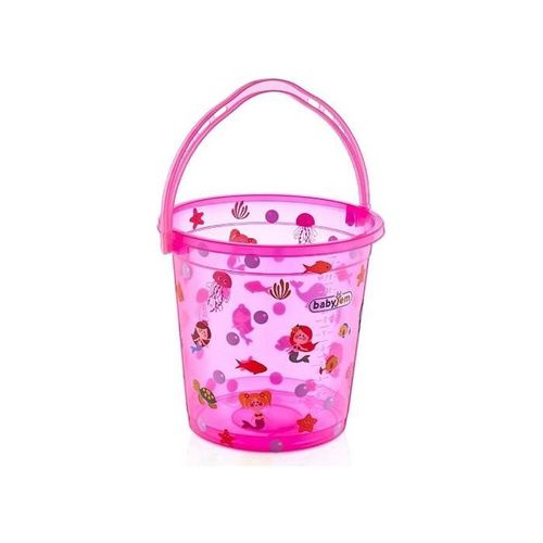 BABYJEM  KOFICA ZA KUPANJE BEBE - PINK TRANSPARENT OCEAN slika 1