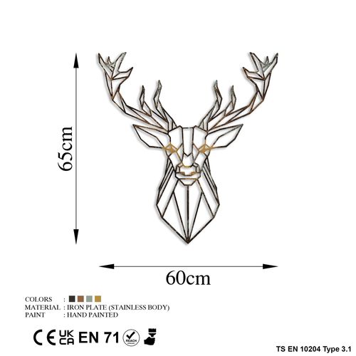 Wallity Metalna zidna dekoracija, Deer - 1 slika 7