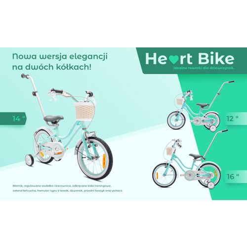 Dječji bicikl 16" Heart Bike tirkizni slika 9