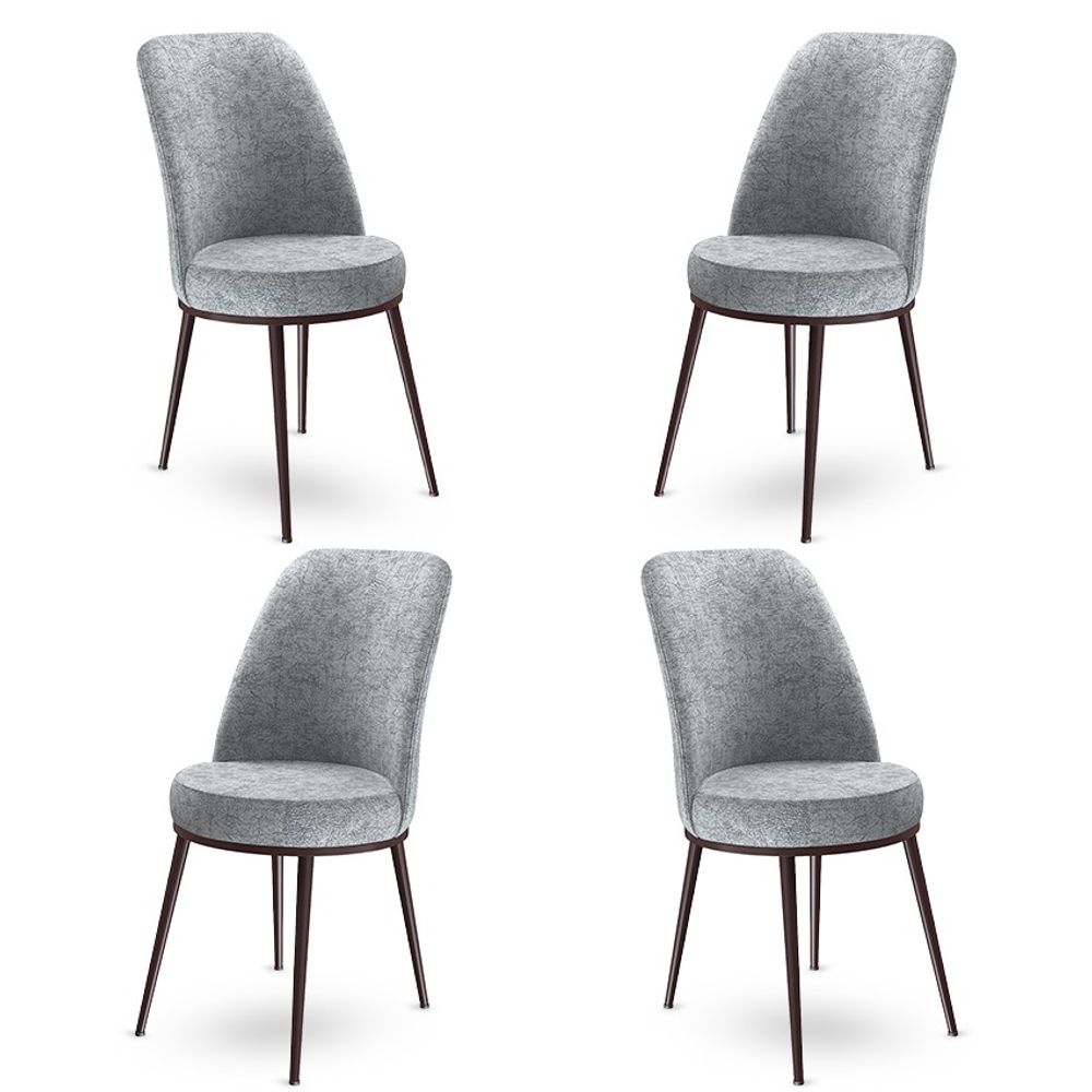 Set Stolica Dexa - Sivi, Braon Sivi i Braon (4 Komada) slika 1