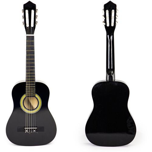 Ecotoys drvena gitara sa 6 žica crna slika 3