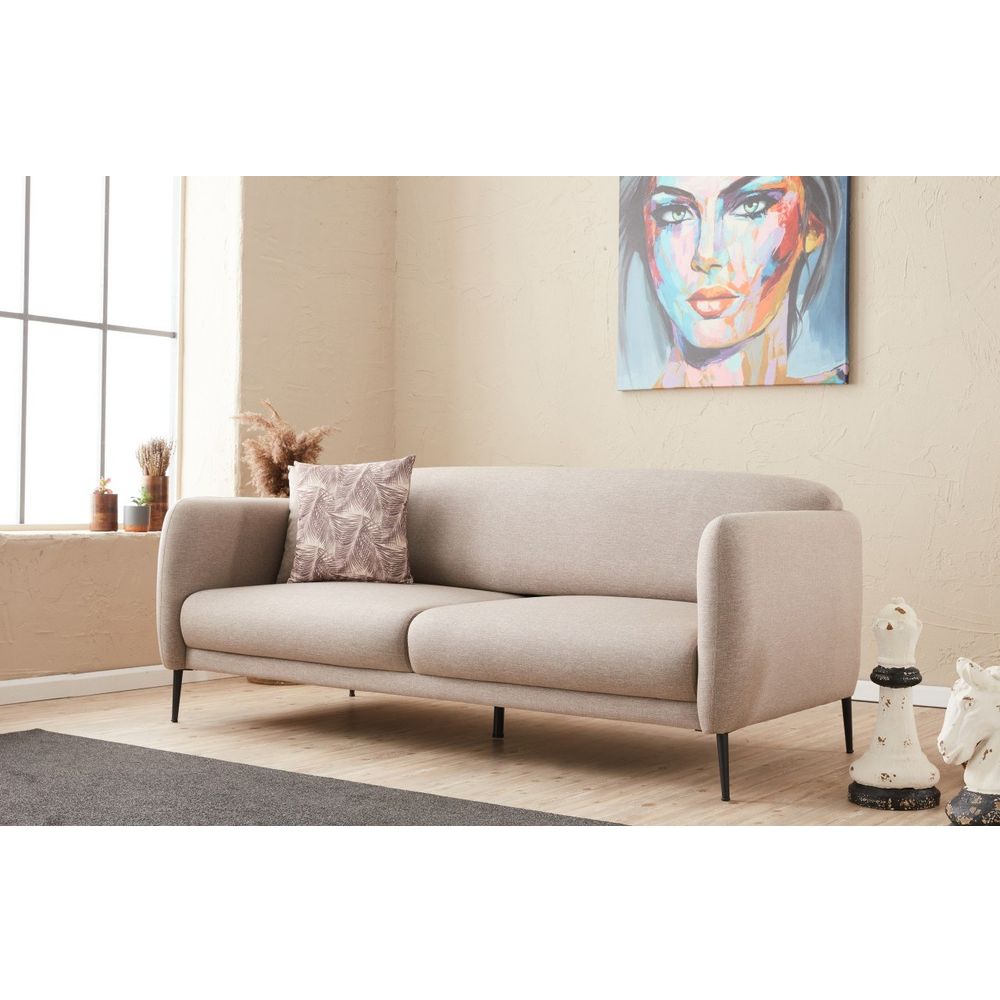 Venus 3-Sjedalna - Krem Sofa na Razvlačenje slika 2