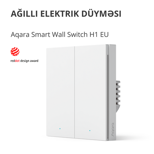 Aqara Smart Wall Switch H1 (with neutral, double rocker): Model: WS-EUK04; SKU: AK074EUW01 slika 3