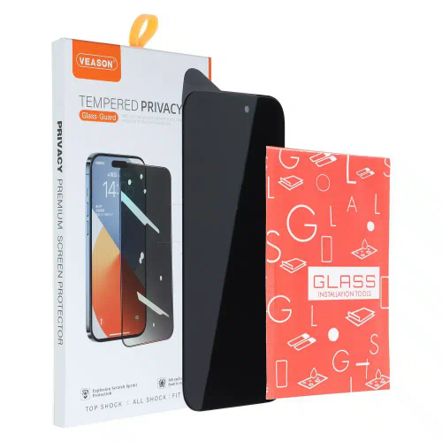 Kaljeno staklo 6D Pro Veason Privacy Glass – za iPhone 13 crno slika 2