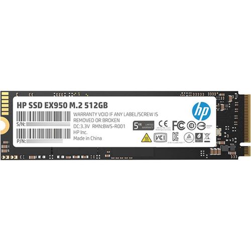 HP EX950 512 GB unutarnji M.2 PCIe NVMe SSD 2280 M.2 NVMe PCIe 3.0 x4 maloprodaja 5MS22AA#ABB slika 1