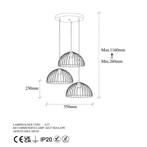 Opviq Luster, 942FLG1612 slika 6