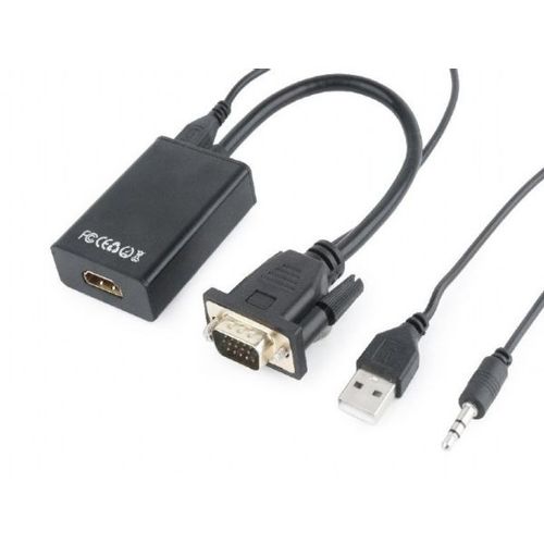 A-VGA-HDMI-01 Gembird VGA to HDMI and audio cable, single port, black WITH AUDIO slika 3