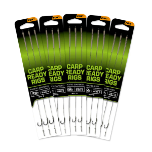 CCR193 Fox Carp Ready Rigs x 3 - Wide Gape size 6 (20lb)