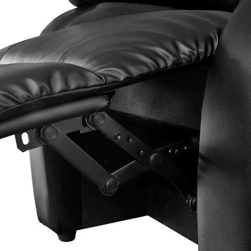 Masažna stolica od umjetne kože crna slika 57