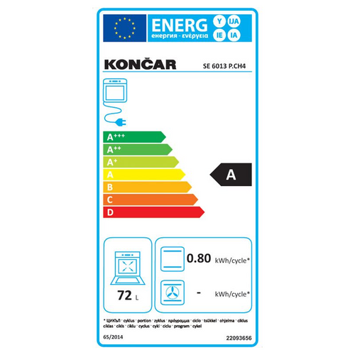 Končar štednjak SE 6013 P.CH4 slika 3