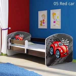 Dječji krevet ACMA s motivom, bočna wenge 140x70 cm 05-red-car