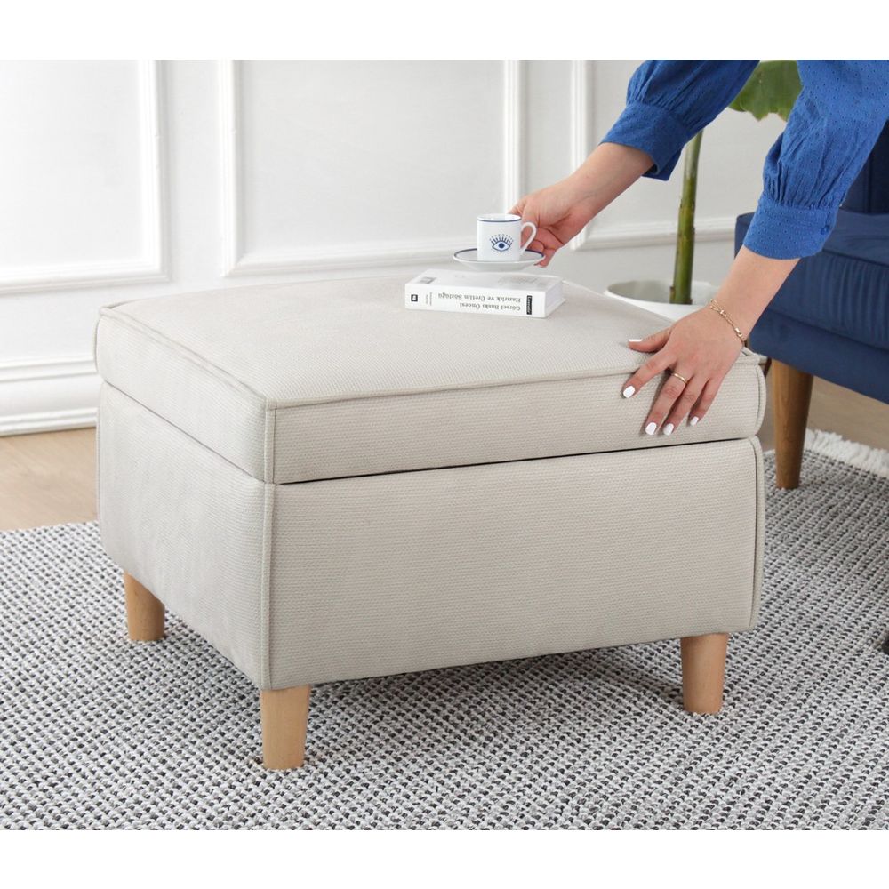 Roscen - Kremasti Pouf slika 2