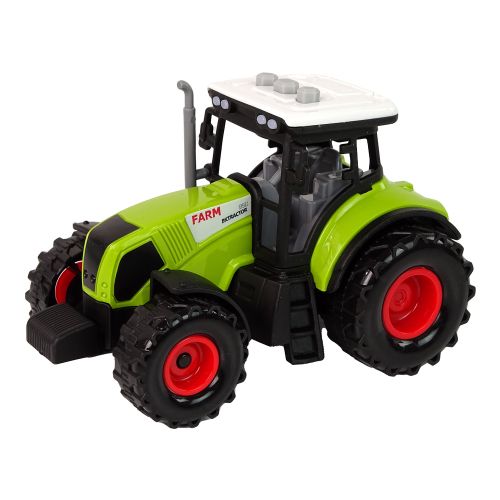 Zeleni traktor s prikolicom i cisternom slika 2