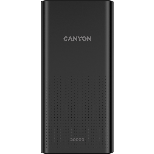 CANYON PB-2001 Power bank 20000mAh Li-poly battery, Input 5V/2A , Output 5V/2.1A(Max), 144*69*28.5mm, 0.440Kg, Black slika 1