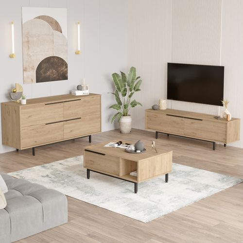 ON20-S Oak Living Room Furniture Set slika 2