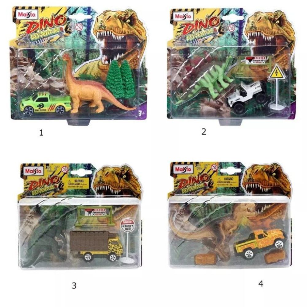 MAISTO DINO AVANTURE PLAYSET, SA 1 AUTIĆEM slika 1