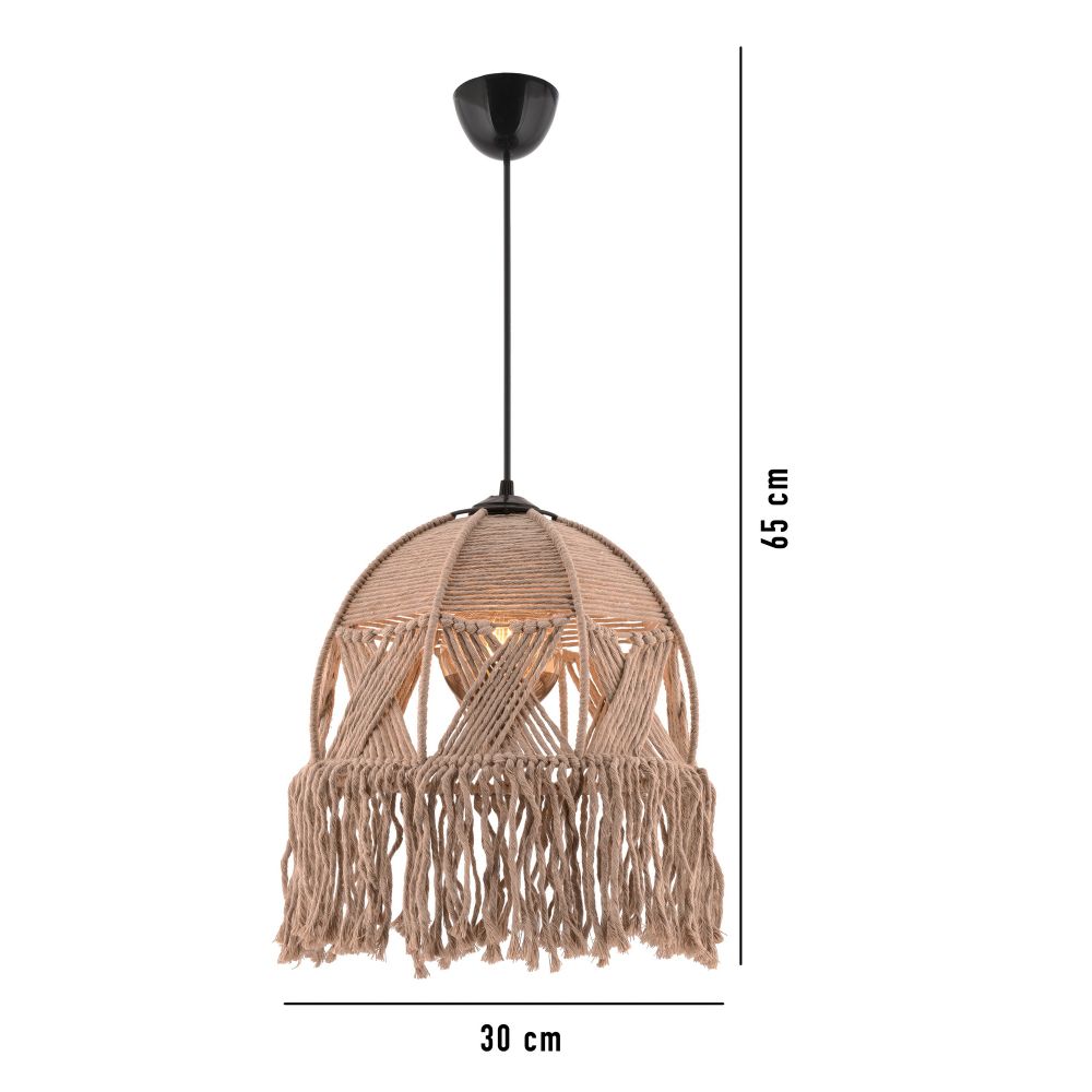 Luster Tona Brown sa Makrame Poklopcem slika 4