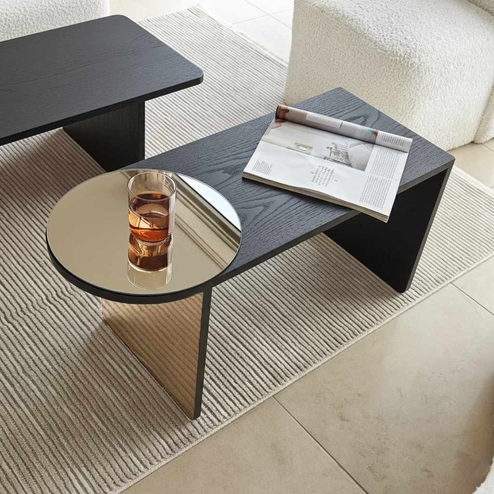 Nesting stolovi Luna, boje: Crna, Bronze (2 komada) slika 5