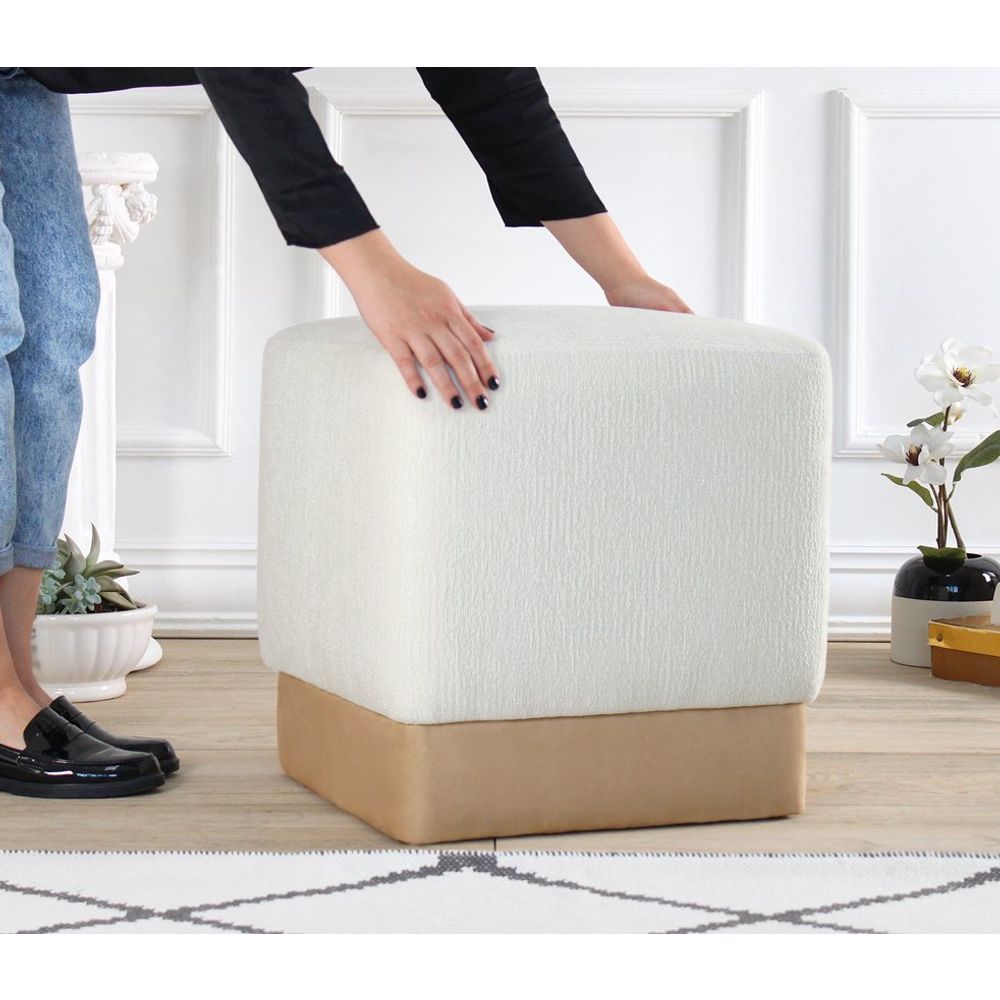 Borgot - Kremasti Pouf slika 2