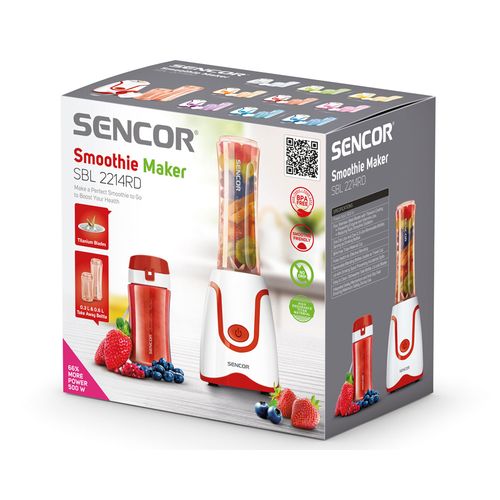 Sencor SBL 2214RD Blender, 500 W, Crveno-beli slika 8