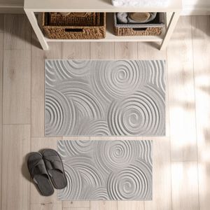 Set prostirki za kupatilo Asr35, boja: Siva (2 komada)