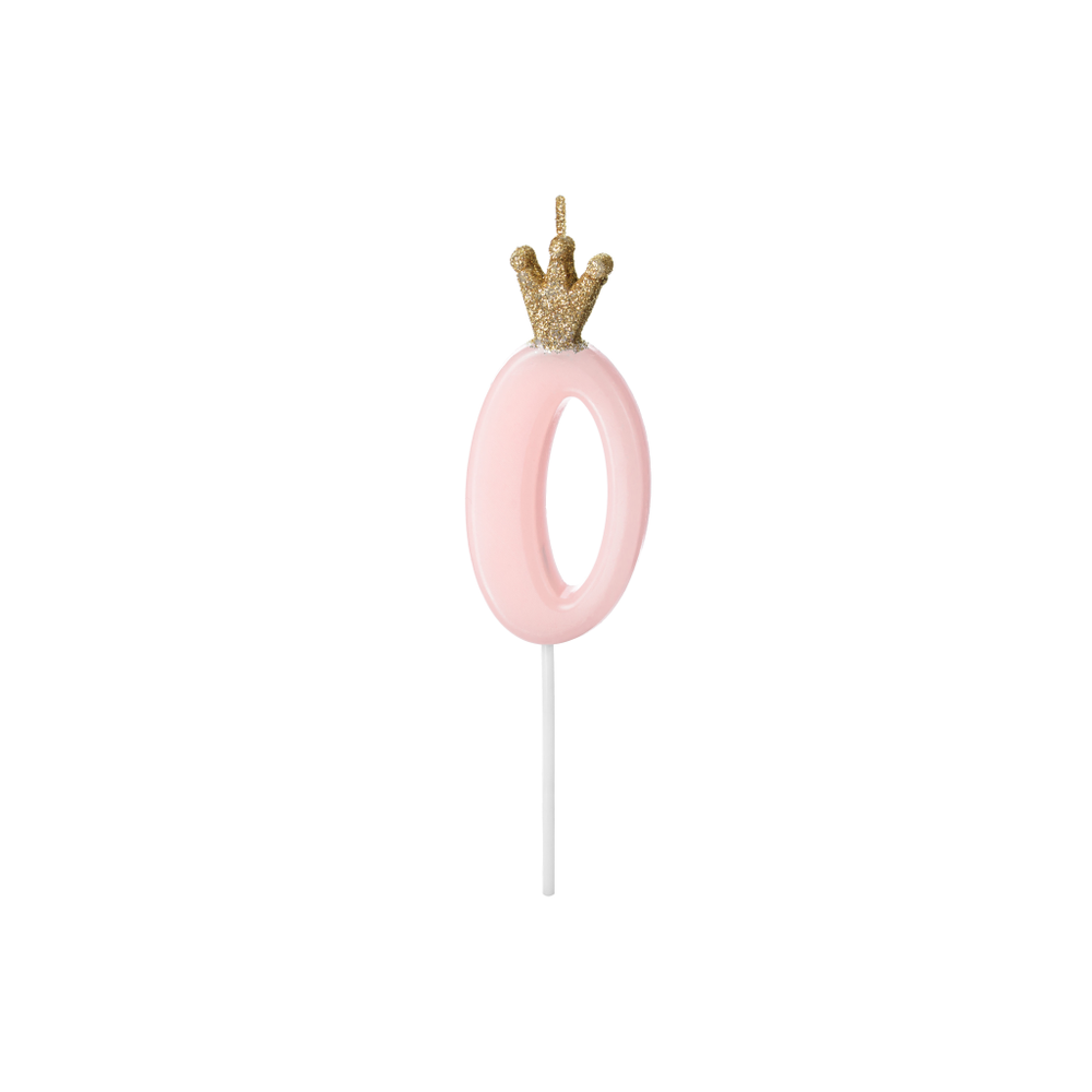 SCU6-0 Svjećica za tortu 0 Pink 9,5cm slika 1