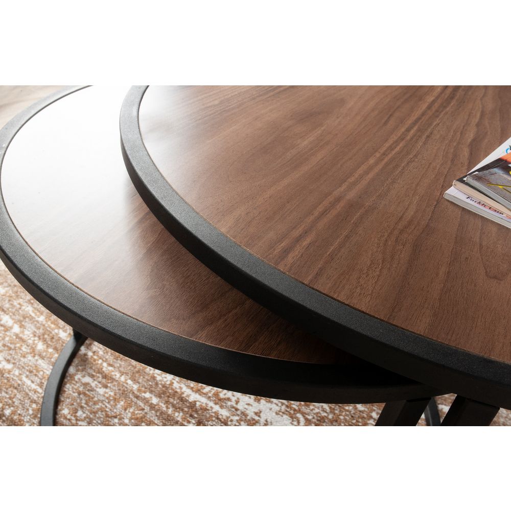 Nesting table Tambur, boje: Orah, Crna (2 komada) slika 2