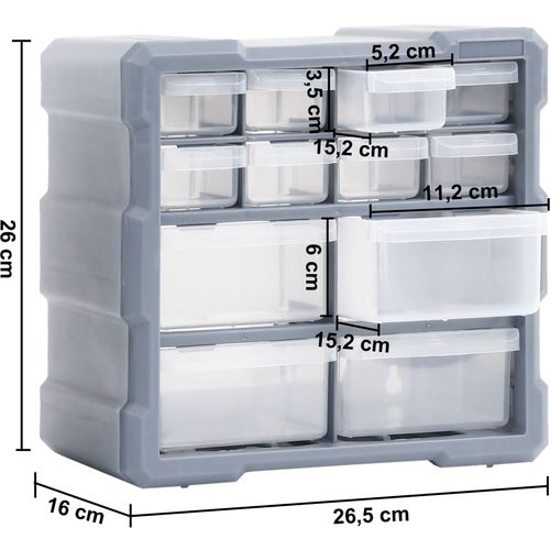 Organizatori s 12 ladica 2 kom 26,5 x 16 x 26 cm slika 15