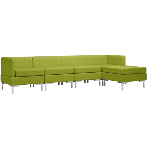 5-dijelni set sofa od tkanine zeleni slika 21