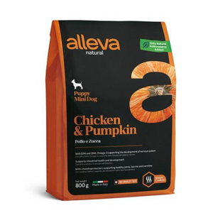 Alleva Natural Dog Puppy Chicken &amp; Pumpkin Mini 12 kg