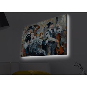 4570MDACT-019 Multicolor Decorative Led Lighted Canvas Painting
