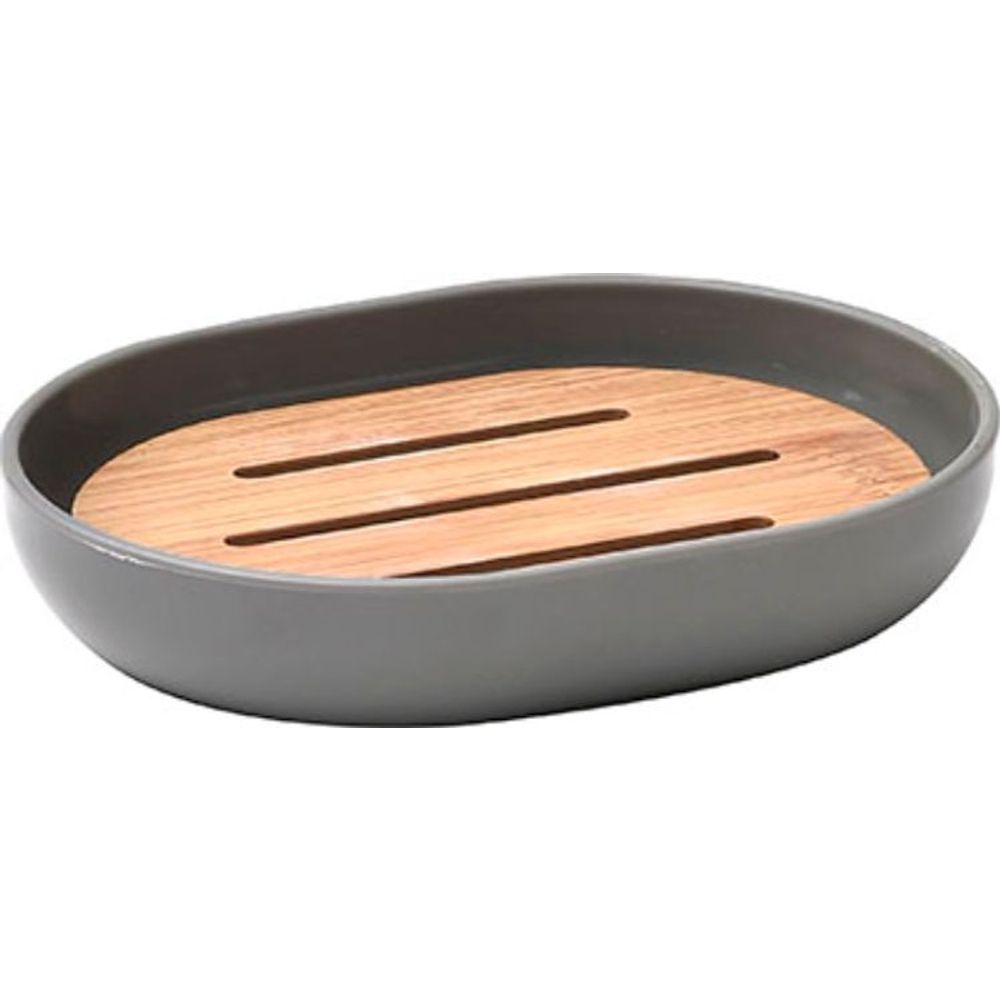 TENDANCE Posuda za sapun Bath 12,5x9,5x2,5cm Siva slika 1