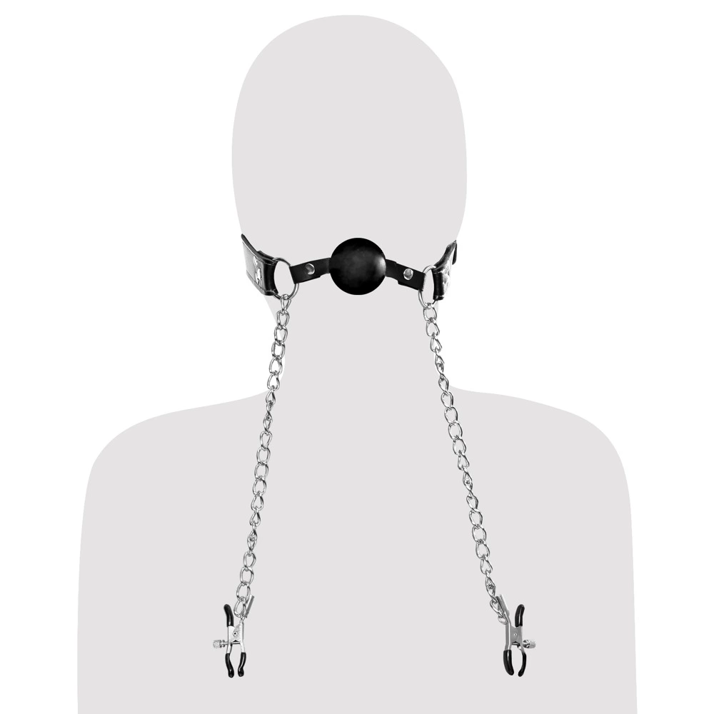 Fetish Fantasy Extreme FFE Deluxe Ball Gag i bradavica slika 5
