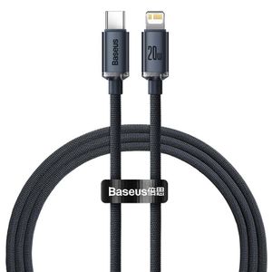 Baseus Crystal kabel USB-C na Lightning 20W PD 120 cm (crni)